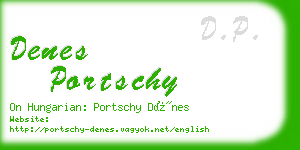 denes portschy business card